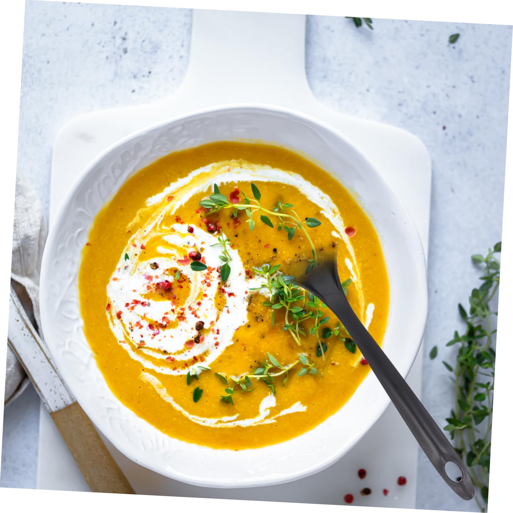 AUTSUPPL 2pcs Long Handle Soup Spoon Hot Pot Rice Scoop Utensils Ergonomic Design for Kitchen Use for Mixing and Serving Soups Noodles and Sauces