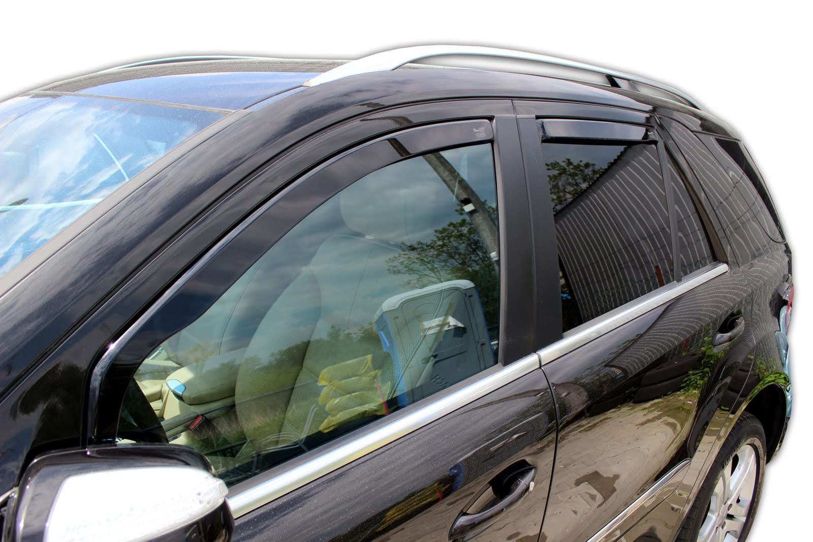 Deflettori D'Aria Antiturbo HEKO Per Mercedes GL X164 (2006-2012) | Set Anteriore 2 Pezzi | Fumé Oscurato | Made In Europe