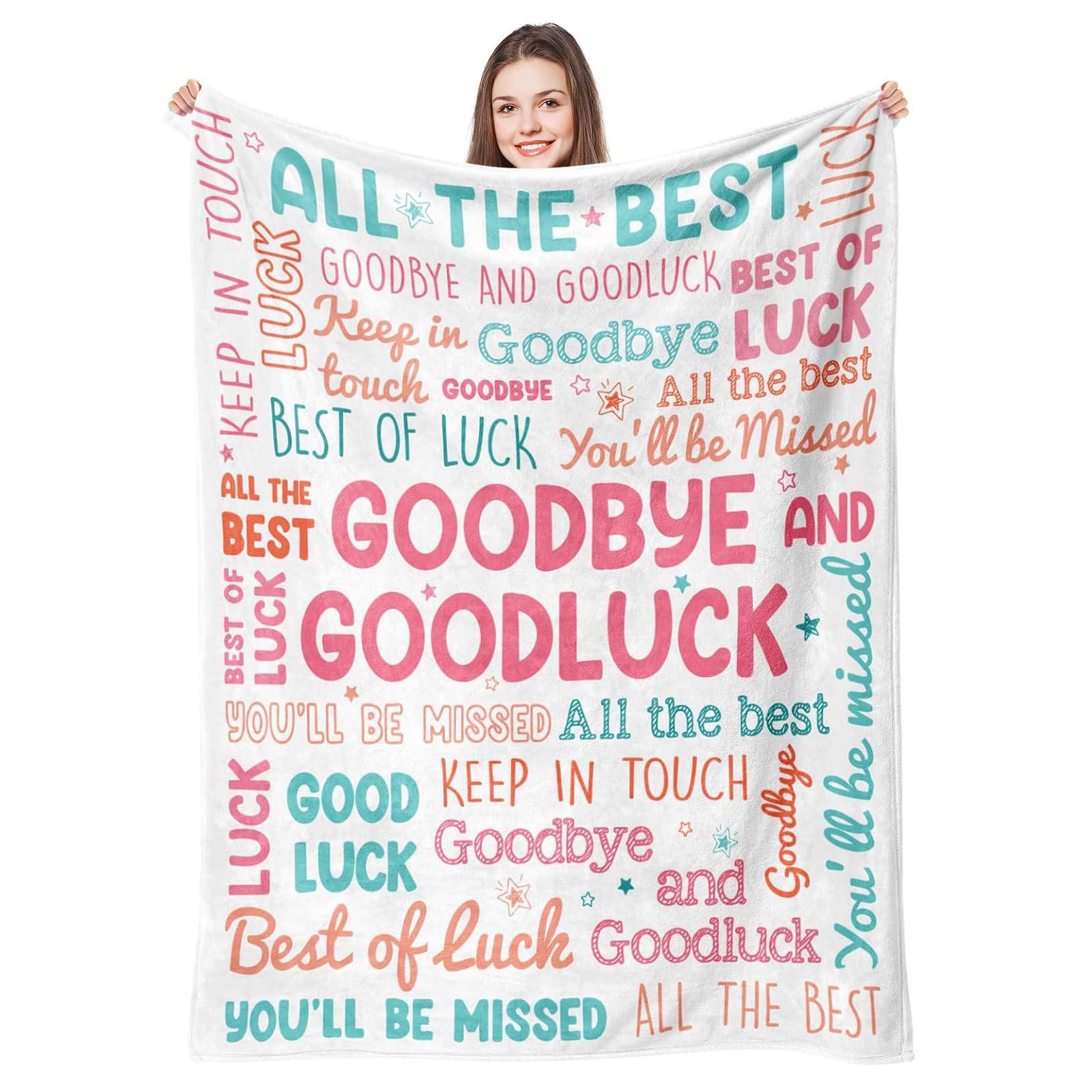 twirush Leaving Gifts for Colleagues Women, Leave Gift for Women 60"X 50", Good Luck Gifts for Him Her Coworkers, Goodbye Gift for Women Men, Sorry Leaving Retirement Farewell Graduation Gifts