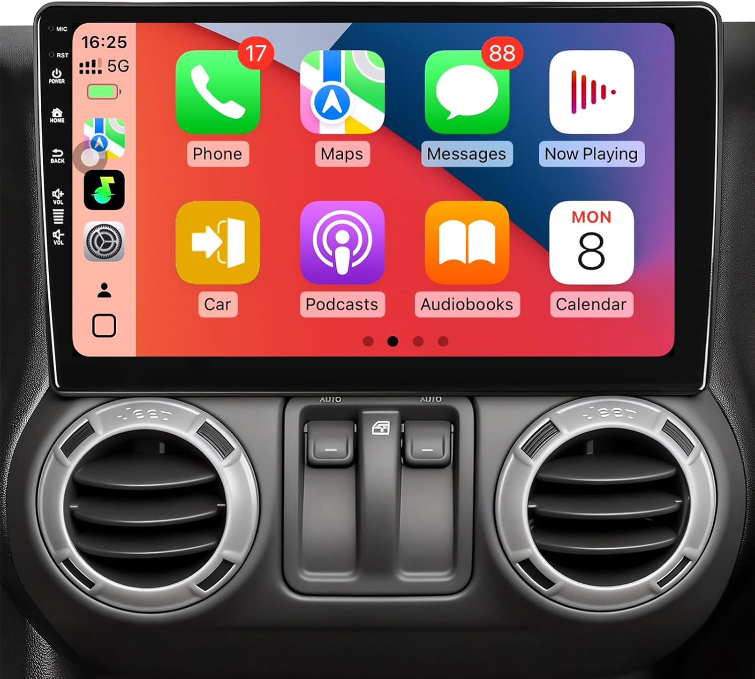 2+64G Car Radio for Jeep Wrangler JK 2007-2018 Dodge Ram 1500 2500 2009-2012,10 Inch Android 13 Touch screen Head Unit with Wireless CarPlay & Android Auto,GPS Navigation,HD Backup Camera (2Ram 64Rom)