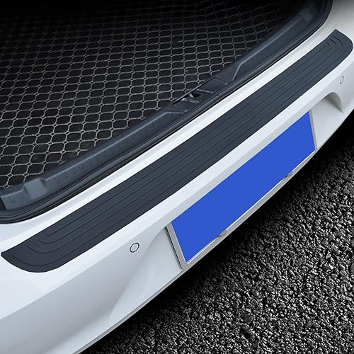 Miniatura 6 de Protector de parachoques trasero universal de 35.4 pulgadas, de goma negra, resistente a los arañazos, para puerta del maletero, accesorio para