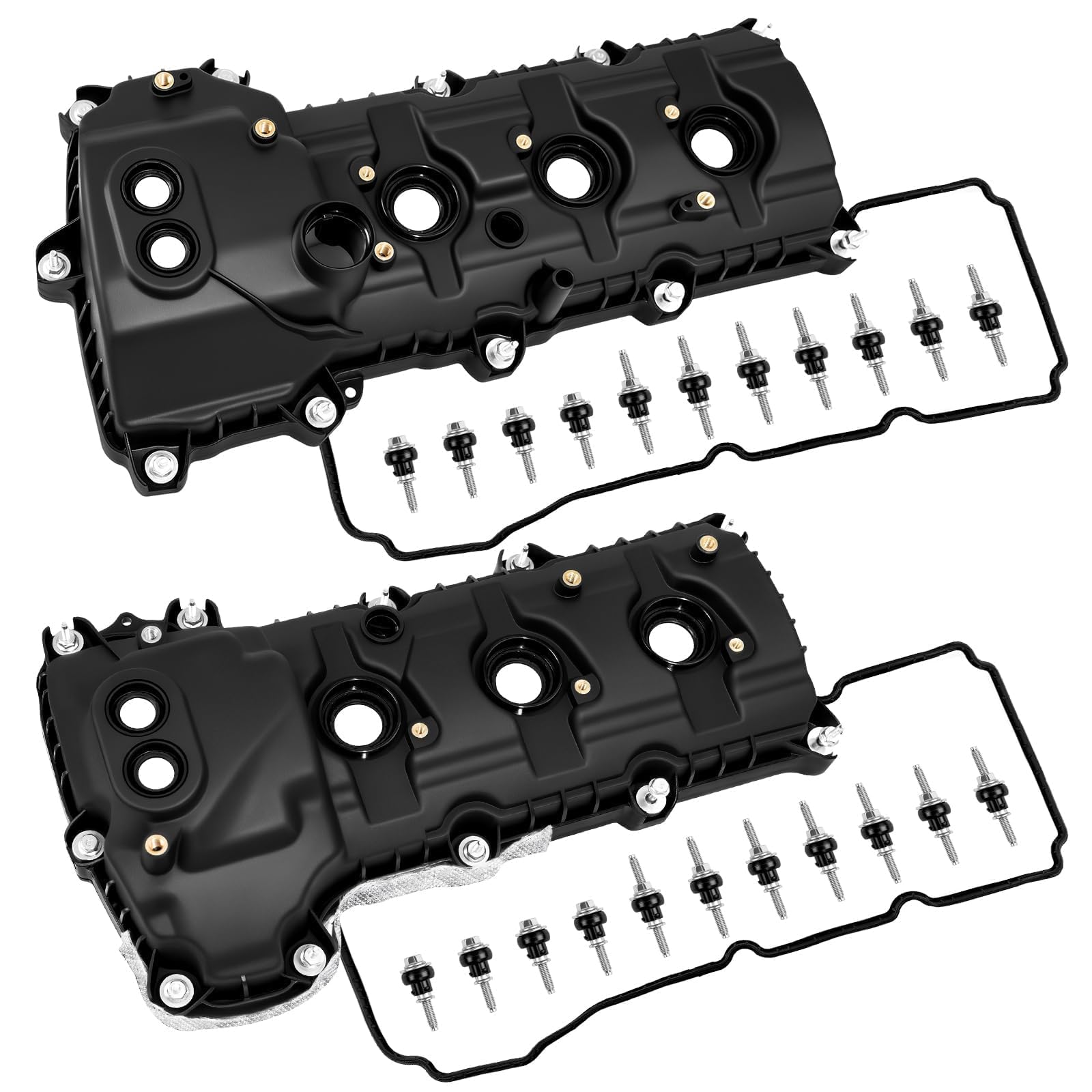 Photo 1 of Engine Valve Covers Set Left&Right Compatible with Ford, Mustang & Lincoln - Explorer 2011-2019, F150 2011-2012, Edge MKX 2011 Naturally Aspirated Non-Turbo 3.5L 3.7L V6 Replaces BR3Z6582U BR3Z6582R
