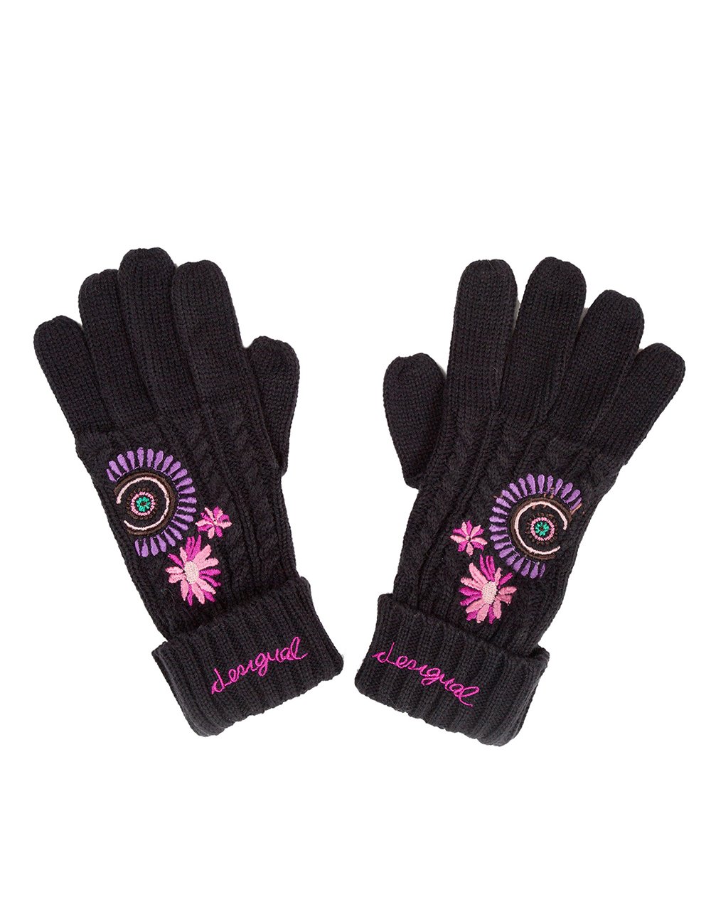 Desigual Women's Floretes Knit Gloves