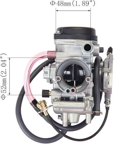 Miniatura 4 de Carburador para ATV Yamaha Kodiak 400 YFM400 y Big Bear 400, Bruin 350, Grizzly 350 450, Wolverine 350 450 con cepillo limpiador, filtro de aire,