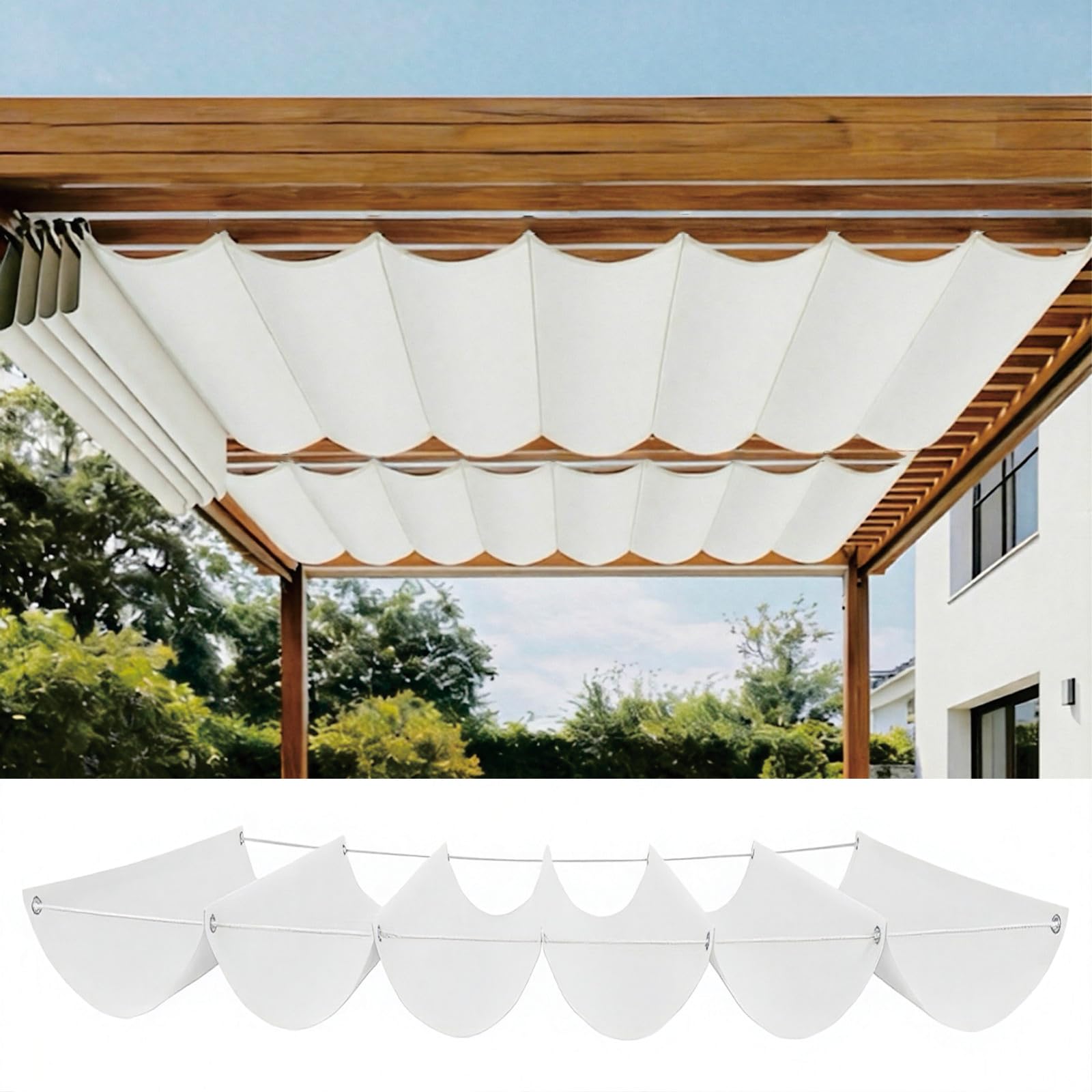 Bâche ombrage blanche 240x265 filet d'ombrage étanche extérieur pour jardin et pergola