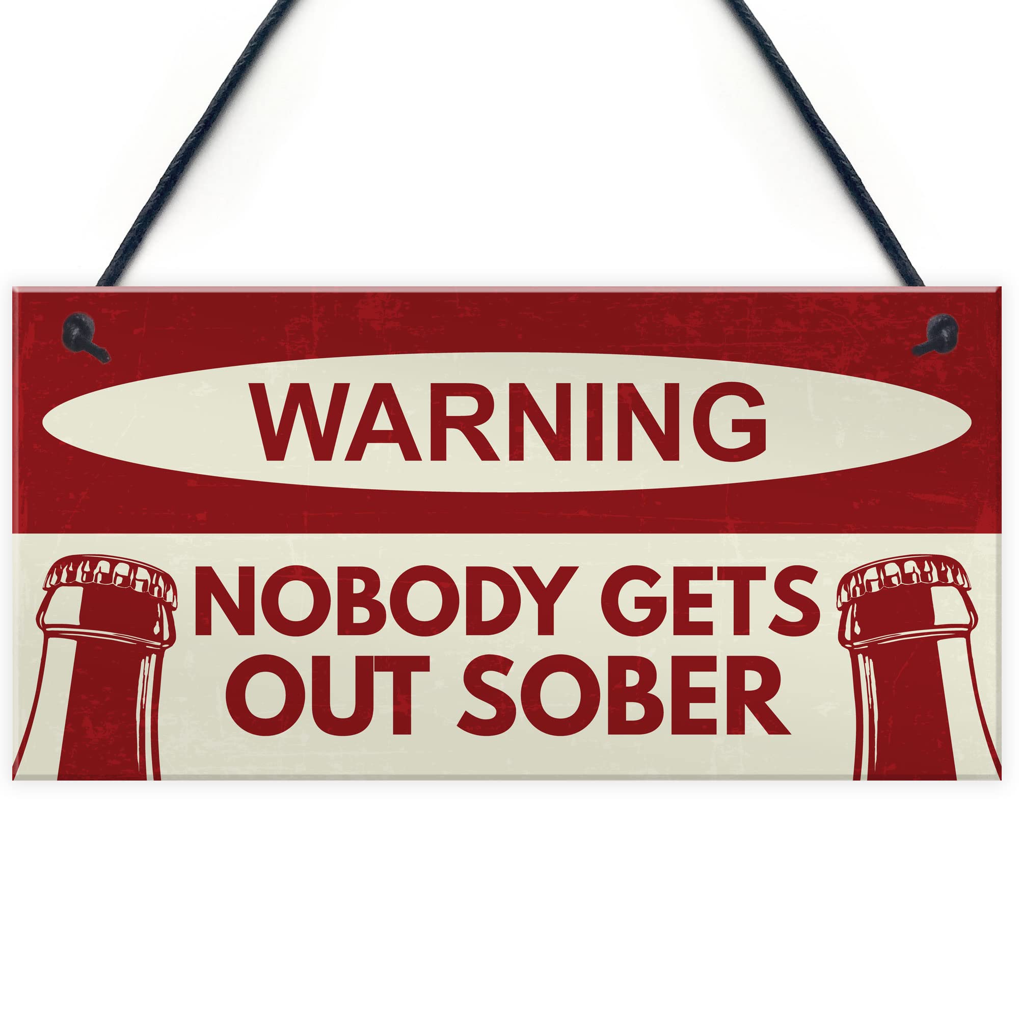 Red Ocean Nobody Gets Out Sober Sign Funny Bar Sign For Home Man Cave Pub Decor Gift For Men Alcohol Beer Gifts