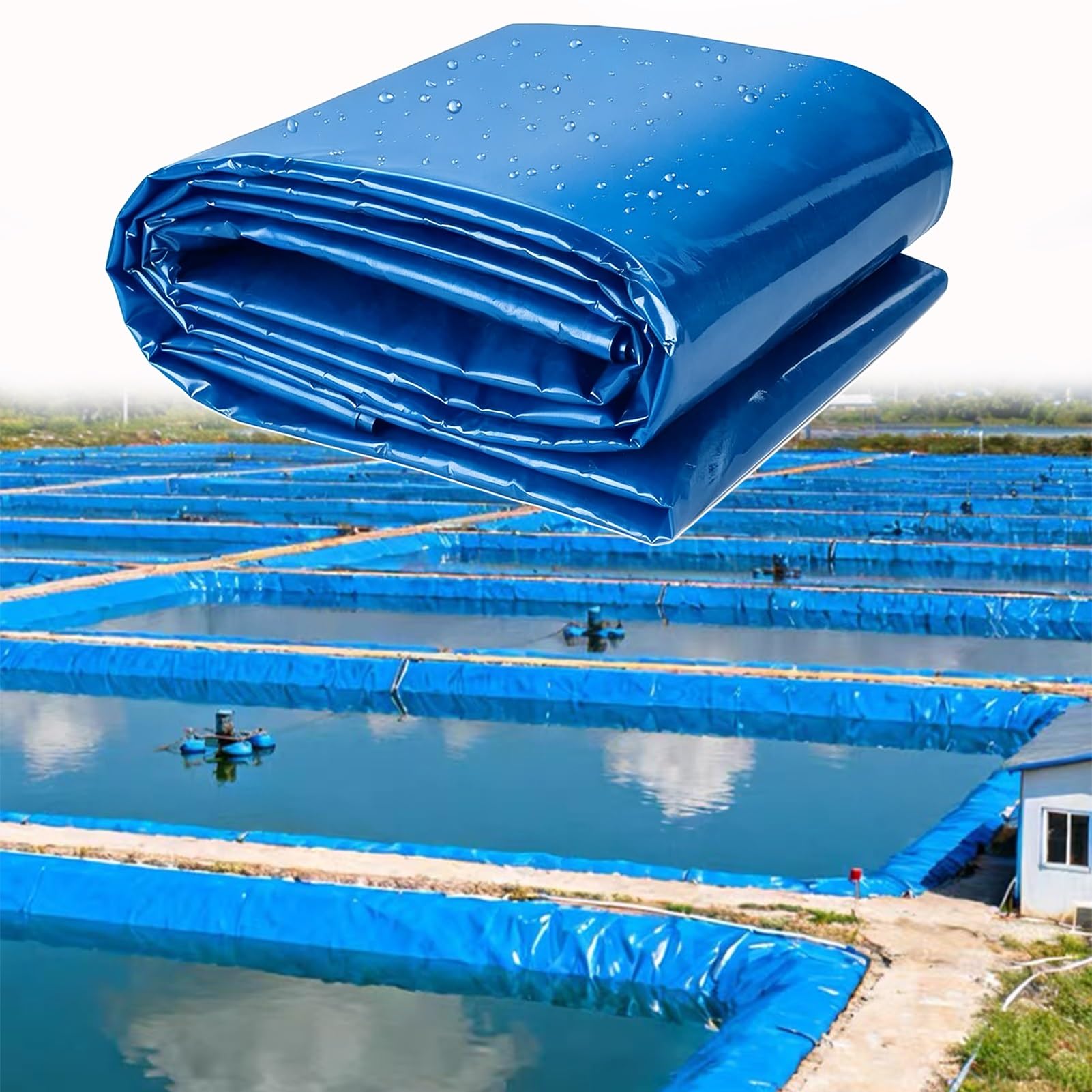 Yopappol One Color 20X25 Ft Thickened Hdpe Pond Liner, Large Size Pond Liners For Outdoor Ponds, Leak-Proof Waterproof Sealing Film For Irrigation Ponds, Waterfalls & Streams(2X7m(6.5X23ft))