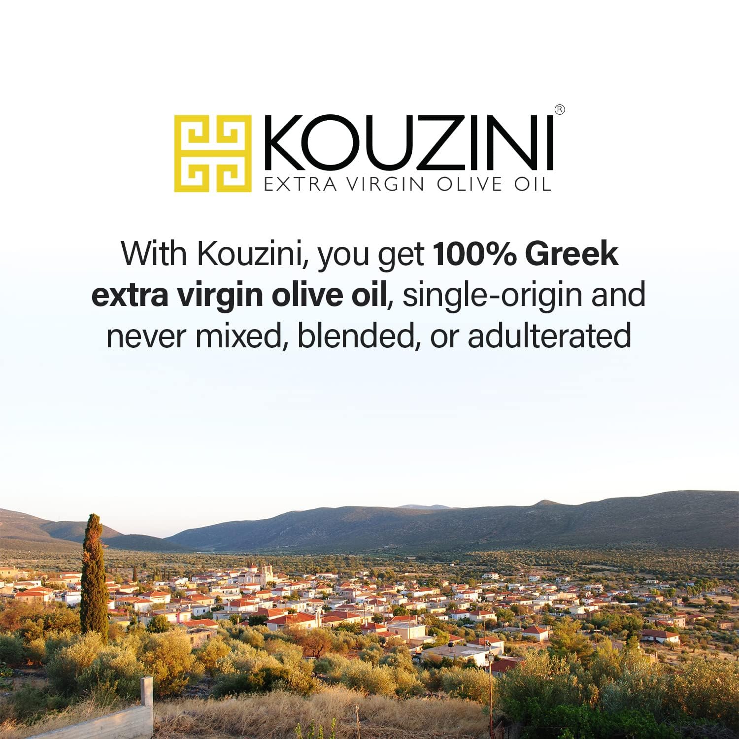 Kouzini Variety Gift Pack - Greek Extra Virgin Olive Oil and Balsamic Vinegar, 3 Balsamic Vinegars with 2 Greek Olive Oil Bottles, Great Cooking Oil Dispenser Bottle Refill, 60 ml, Pack of 5