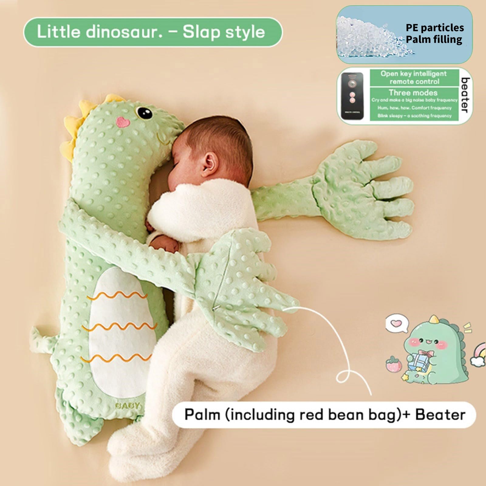 Automatisch klopfender Baby Schnuller, schöne Cartoon Stimmung, beruhigende, Schlafhelfer, ergonomisches Design für Neugeborene, Baby Beruhigungskissen