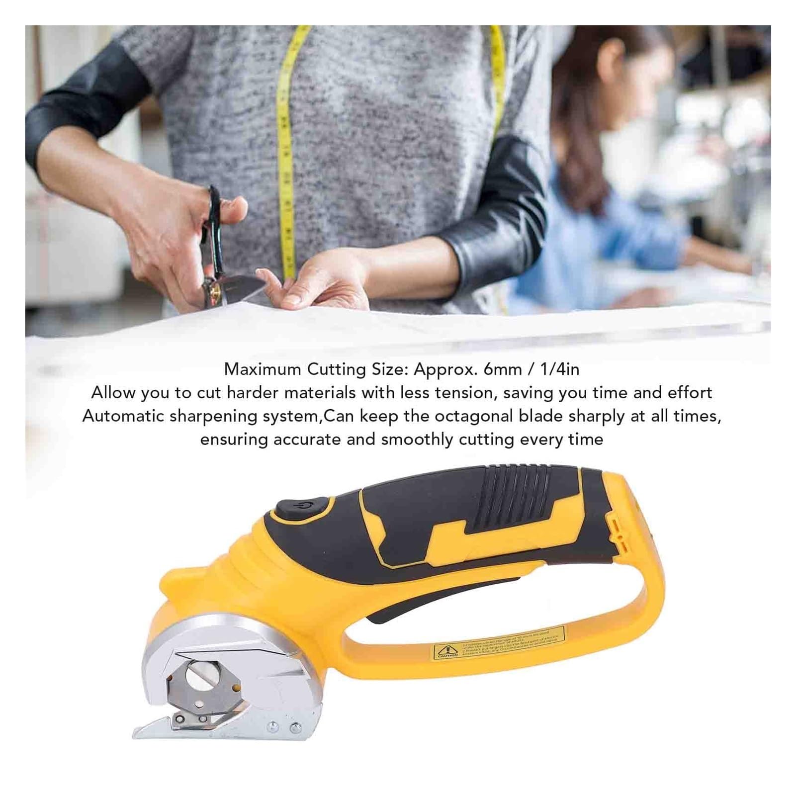 Tijeras Eléctricas Inalámbricas, Cortador Rotatorio, Recargable, 2000 MAh, For Tela De Cartón Con Cuchilla For Coser Alfombras Cuero Corte suave