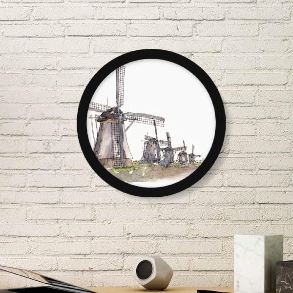 Image de moulin à vent hollandais avec cadre - Un cadeau culturel et artistique mémorable