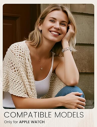 Miniatura 6 de Pulsera de cuentas compatible con Apple Watch Band de 1.575 pulgadas, 1.614 pulgadas, 1.496 pulgadas, 1.732 pulgadas, 1.654 pulgadas, 1.772