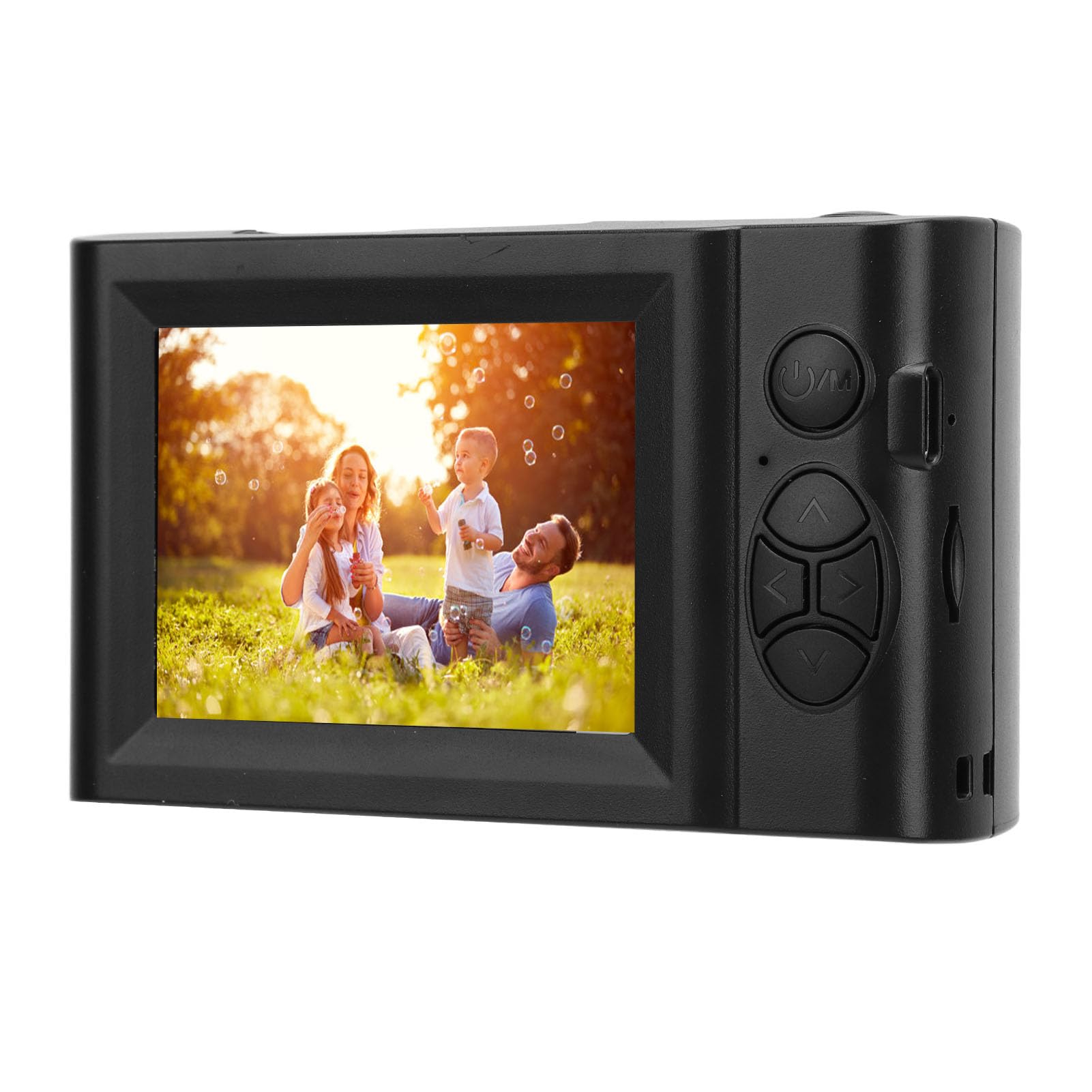 Fotocamera Digitale 2.5K 24MP 16x Zoom Digitale WIFI Fotocamera Mirrorless per Viaggi, Giochi MP3 in Plastica 1800mAh con Schermo da 2,88 Pollici per Principianti (BLACK)