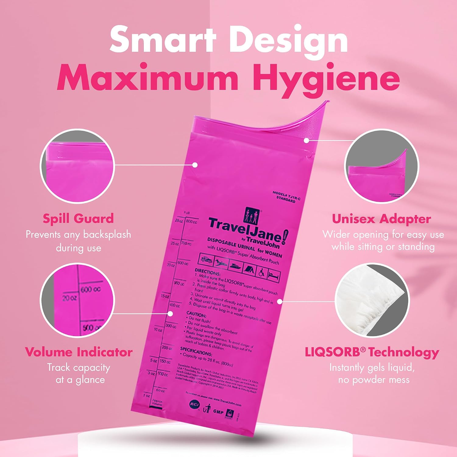 TravelJane Disposable Urinal Bags – Leakproof – (TJ1R-C) image 3