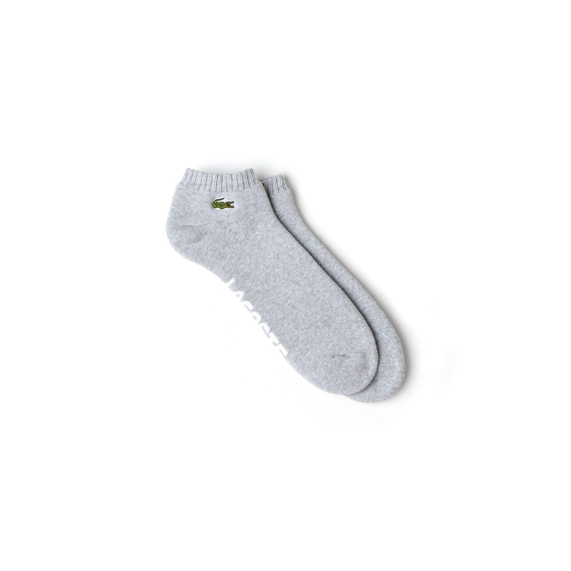 Lacoste Men's Ra6315 Calf Socks, Grey (Argent Chine/Blanc), 12 (Manufacturer size: 4)