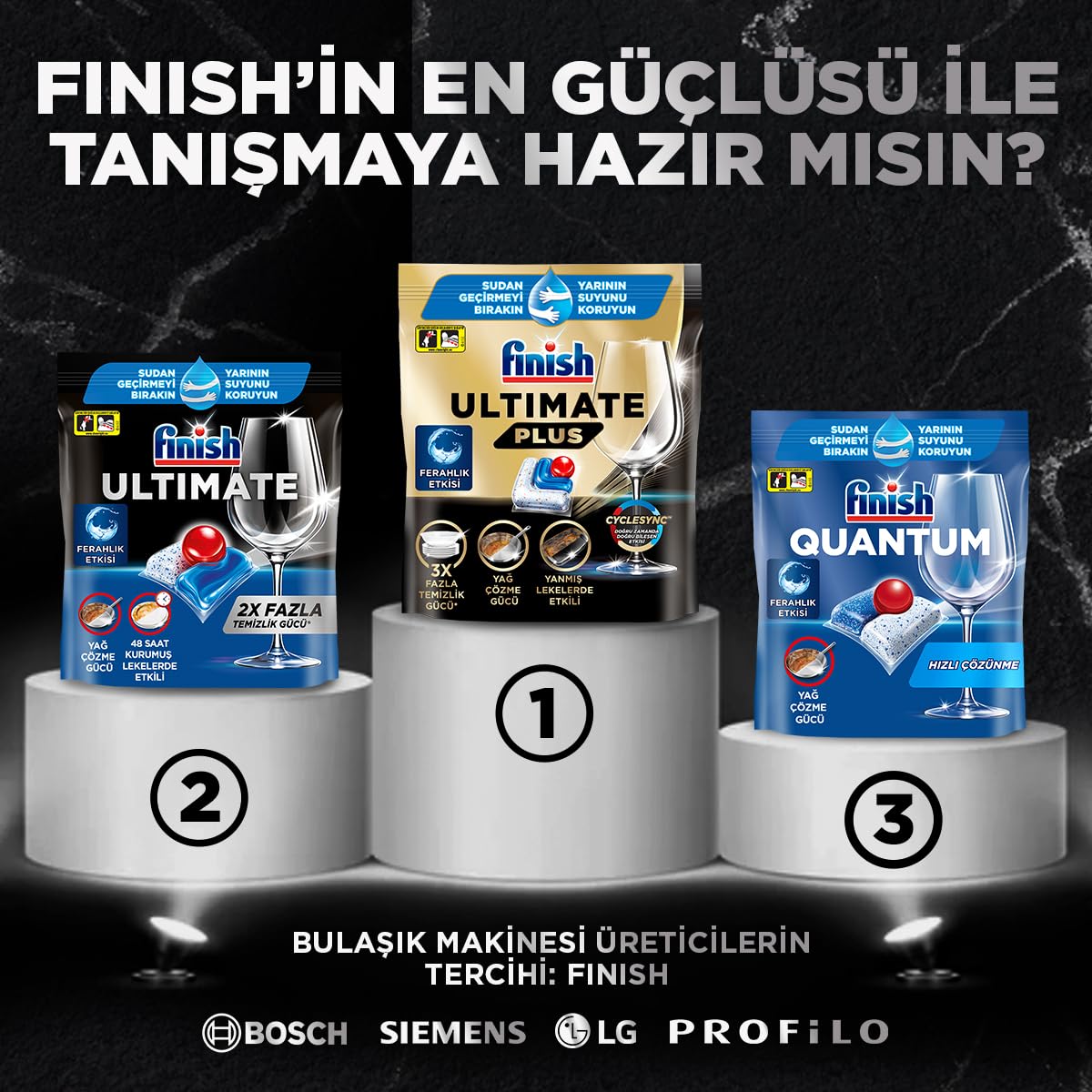 Finish Ultimate 85 Kapsül Bulaşık Makinesi Deterjanı Tableti (1 x 85 Kapsül)