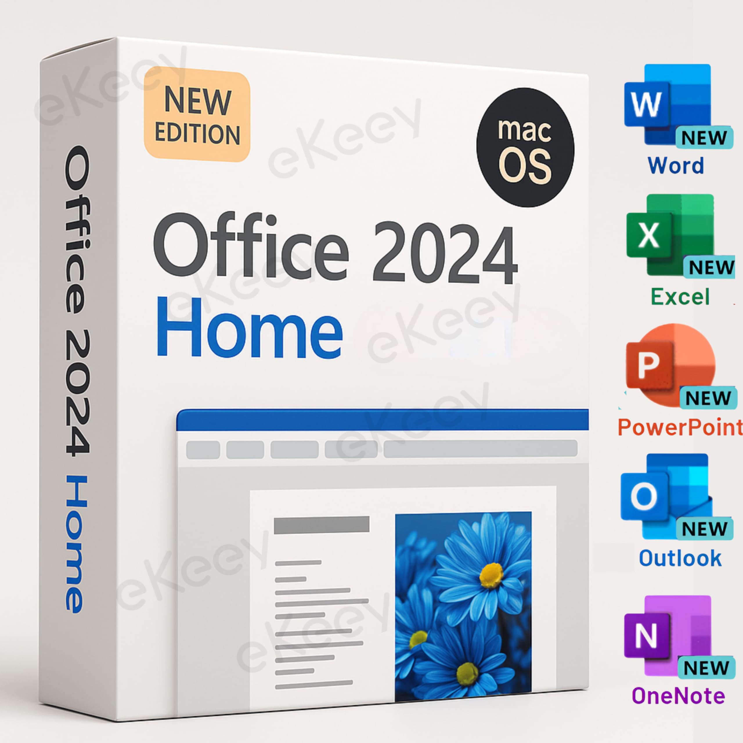 MS Home 2024 for macOS – New 2025 Edition | Lifetime License | 1 User | Supports M1, M2, M3, M4 Mac Versions | Pre-Activated | Unlimited Reinstalls & Lifetime Updates