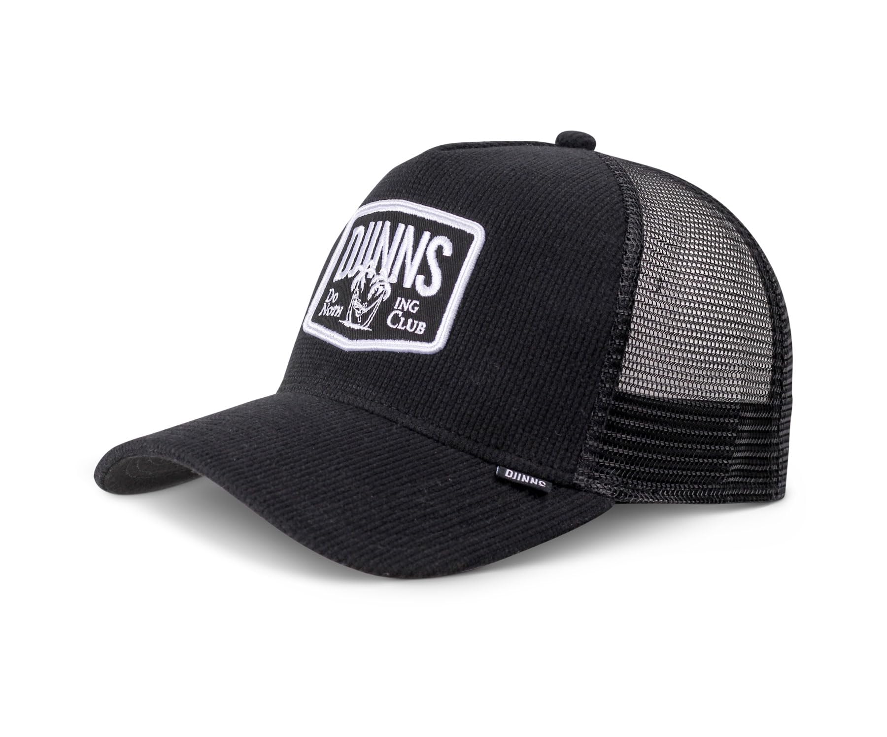 Djinns DNC Wafflemelange Black Adjustable HFT Trucker Cap