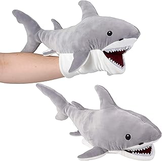 15” Great White Shark Hand Puppet For Kids – Ultra Soft Stuffed Shark Puppet Plush Great For Imaginative Play – Designed For Puppet Or Stuffed Animal Use – Perfect For Infants, Toddlers, & Ages 3+