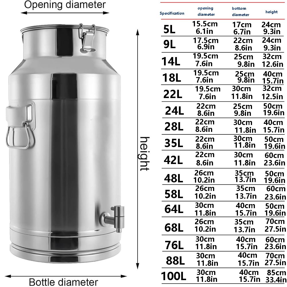 Beve Spender aus Edelstahl mit Wasserhahn – ideal für Milchöl und Saft Sto – auslaufsicheres Design für Zuhause und Par-Gebrauch