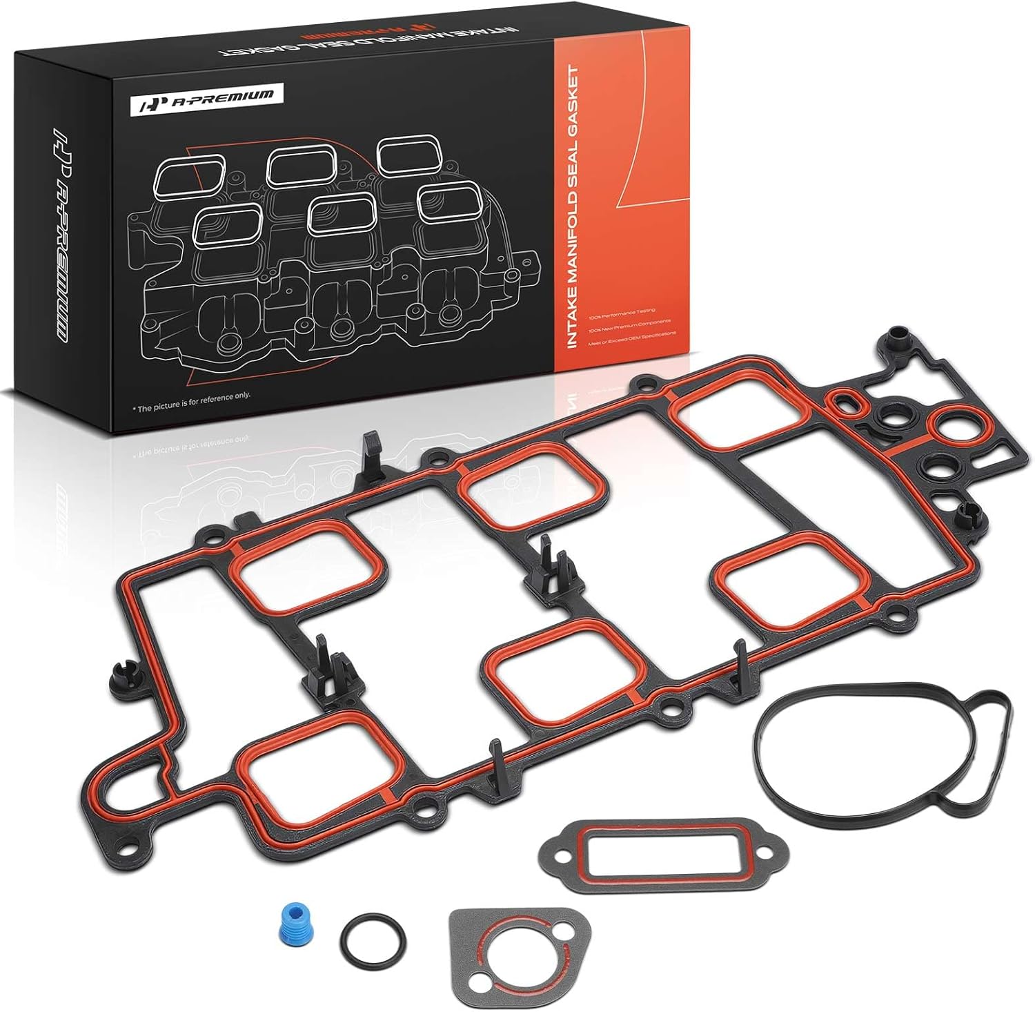 A-Premium Upper Fuel Injection Plenum Gasket Set Compatible with Buick LaCrosse 2005-2009, Lucerne 2006-2008, Allure 2005-2009 & Pontiac Grand Prix 2004-2008, 3.8L
