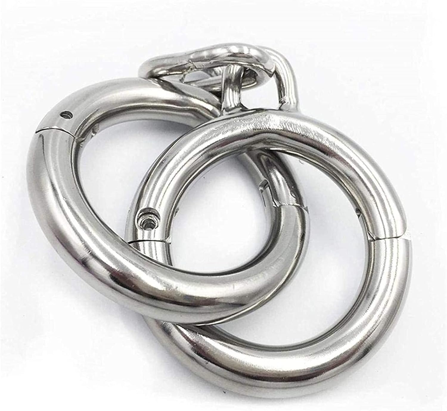 Edelstahl Handschellen BDSM Extrem Bondage Set Handfesseln Abschließbar Metall Handcuffs Erotik SM Extrem Bondage Slave Fesselset Fetisch Sexspielzeug für Paare Männer Frauen (Color : Male 6.4cm, Si