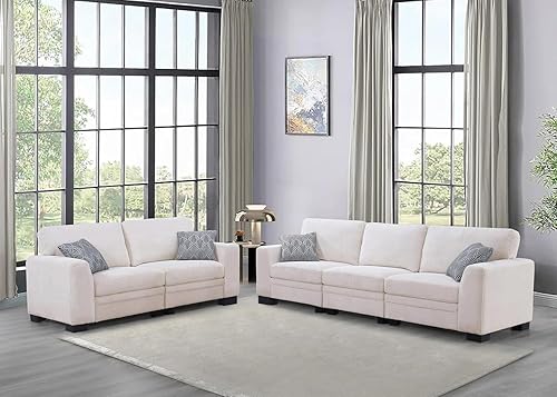 Miniatura 26 de Legend Vansen Sofá modular de gran tamaño, sofá en forma de U de 7 asientos con otomana, sofá de pana con asiento profundo, sofás seccionales