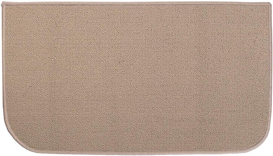 Ritz Accent, Stain Resistant Kitchen Floor Rug, with Non Slip Latex Backing, 18-inch by 30-inch, Beige