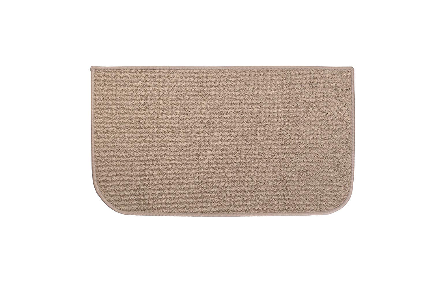 Ritz Accent, Stain Resistant Kitchen Floor Rug, with Non Slip Latex Backing, 18-inch by 30-inch, Beige