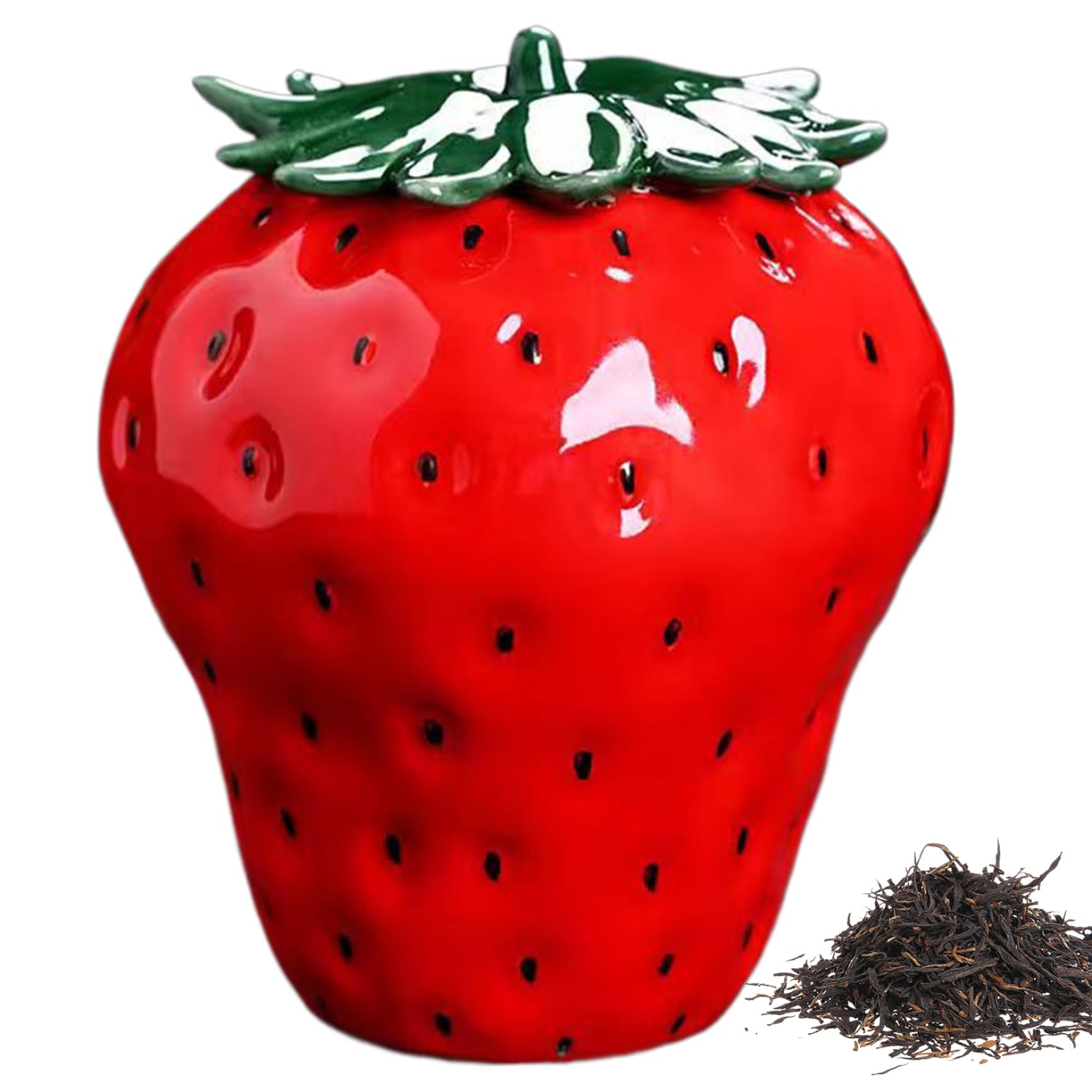 Vase à fraises en céramique fait main | Objet déco design haut de gamme pour intérieur élégant