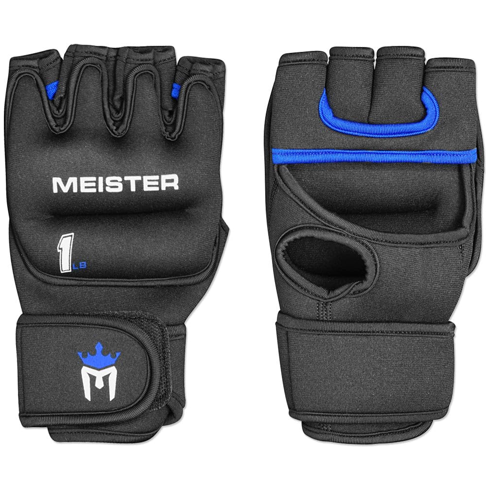 Meister Elite - Guanti ponderati in neoprene da 0,5 kg, per cardio e mani pesanti, 2 pezzi