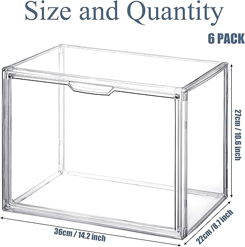 Miniatura 2 de Bucherry Paquete de 8 organizadores transparentes de almacenamiento para bolsas de armario, organizador de monederos, vitrinas de acrílico apilables