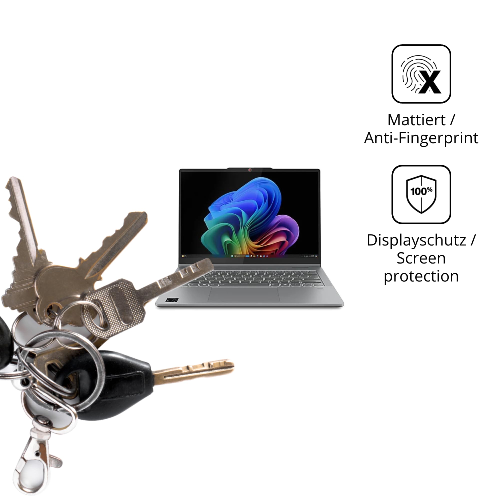 dipos Pellicola Privacy per Lenovo IdeaPad 5 2-in-1 14 Zoll
