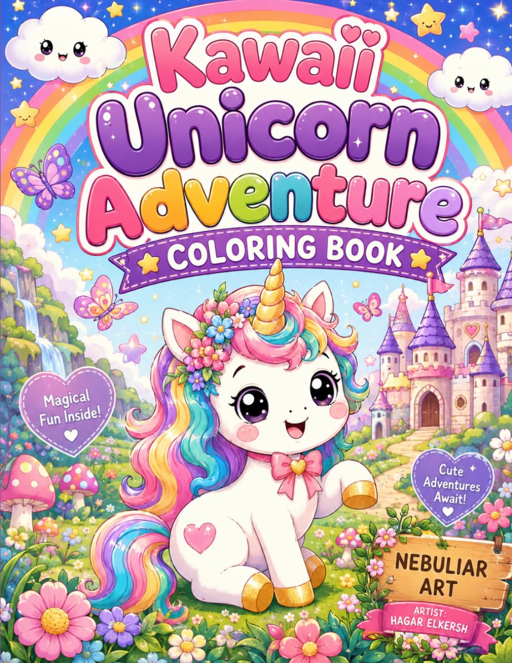 Kawaii unicorn adventure: coloring book (Kawaii coloring books)