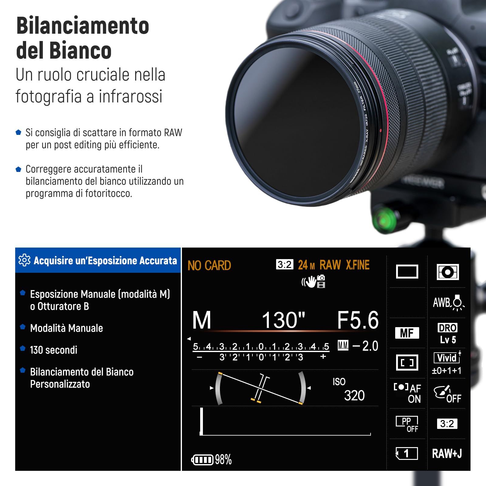 NEEWER Set di Filtri a Infrarossi 77mm, 4 Filtri IR per Raggi X IR720/IR760/IR850/IR950 con Custodia e Panno, Compatibile con Canon Nikon Sony Panasonic Fuji Kodak, le fotocamere DSLR Supportate IR