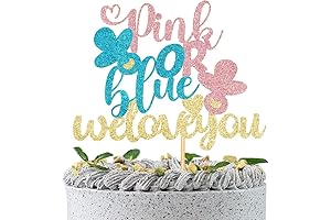 Pink or Blue We Love You Cake Topper