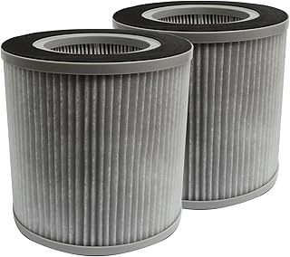 PUREBURG Replacement True HEPA Filters Compatible with Proscenic A8 Air Purifier, H13 3-Stage Filtration High-efficiency Activated carbon Air Clean Dust VOCs Pet Hair Large Room,2-Pack