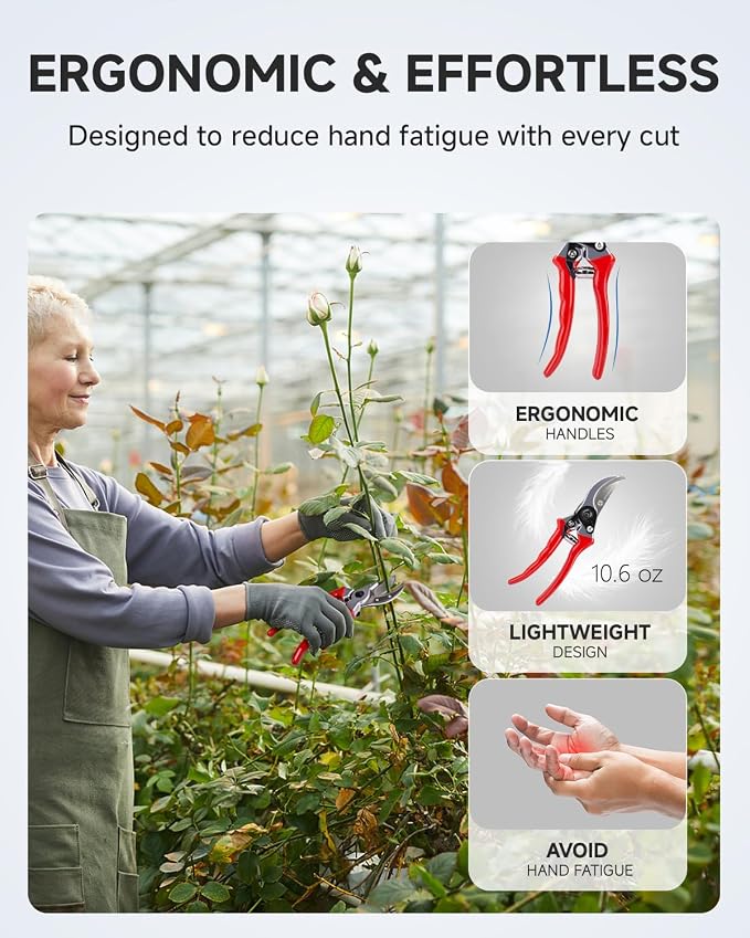 Tijeras de poda Fondwell 8.5 pulgadas para jardinería miniatura 5
