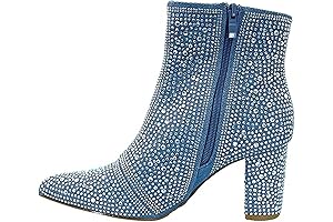 Women's Chic and Shimmering Rhinestone Embellished Ankle Bootie