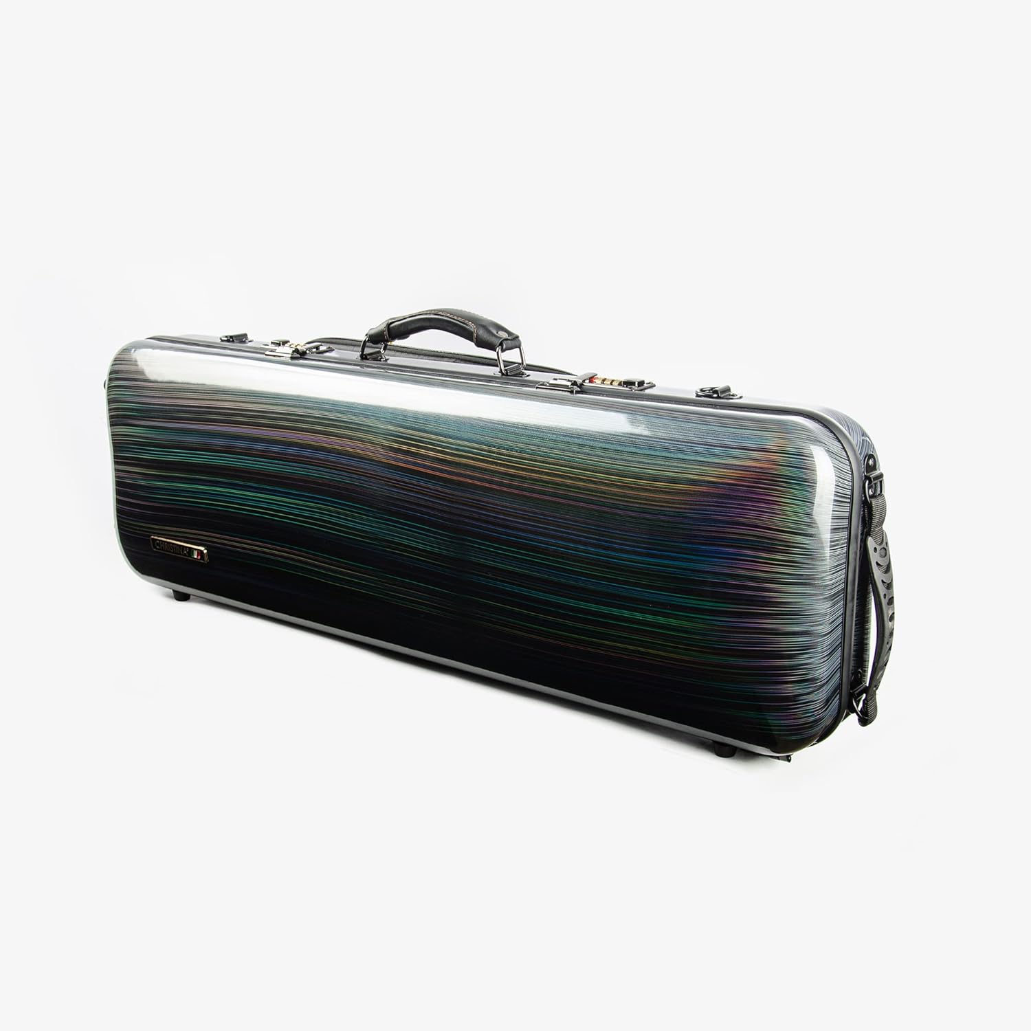Christina VB90-44 Violin Case 4/4 Carbon Fiber Black Violin Bags with Back Strap Handle Hygrometer