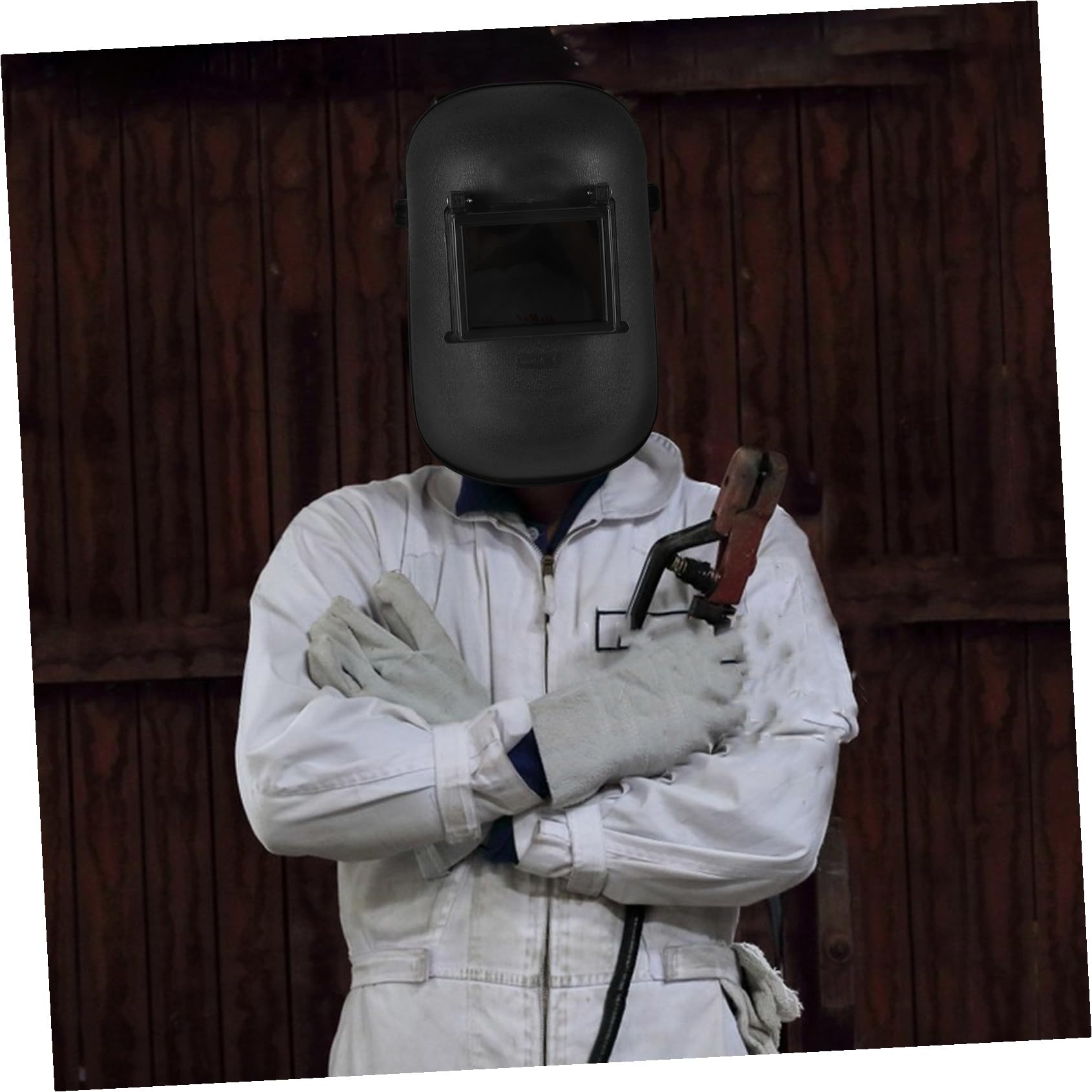 Capucha de Soldadura de Plástico Ligera y Cómoda Pantalla Ajustable para Protección Ocular en Trabajos de Soldadura