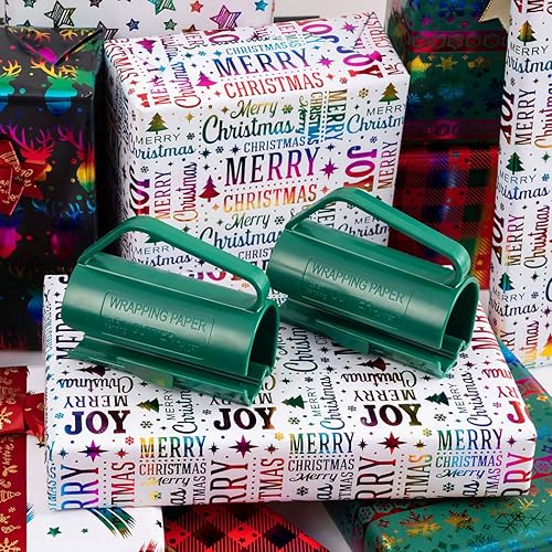 Miniatura 6 de BANGDAERGE - Cortador de rollo de papel de regalo, 2 piezas, herramienta cortadora de papel de regalo con asa, corte a presión, fácil deslizamiento,