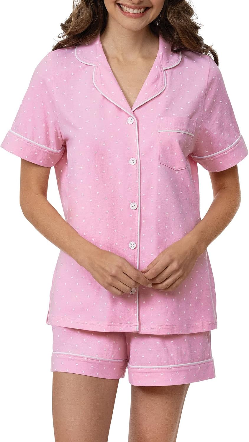 PajamaGram Pajamas For Women - Womens Pajama Short Sets, 100% Cotton - Image 2