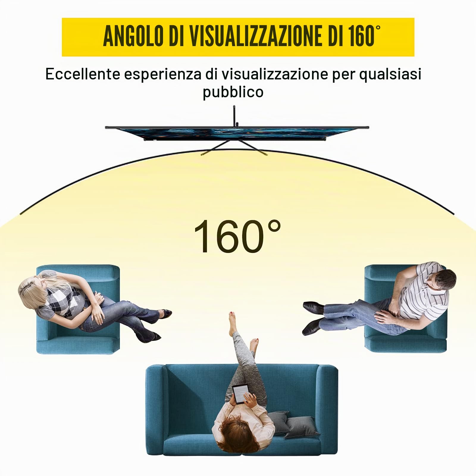 VEVOR Schermo per proiettore treppiede con supporto 110pollici 16:9HD supporto per schermo di proiezione in altezza regolabile schermo per proiettori interni ed esterni per film,giochi,ufficio