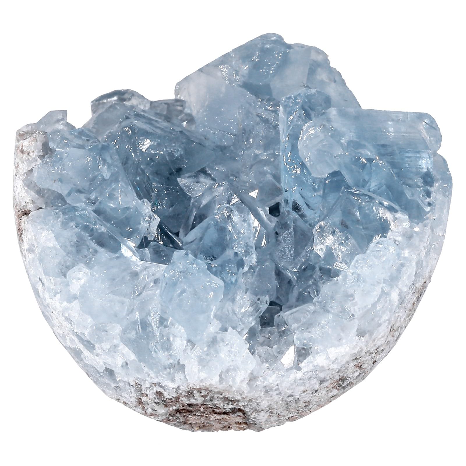 mookaitedecor Celestite Bleu Pierres et Cristaux Naturelle pour Mineraux Collection Druse Cristal Decoratif