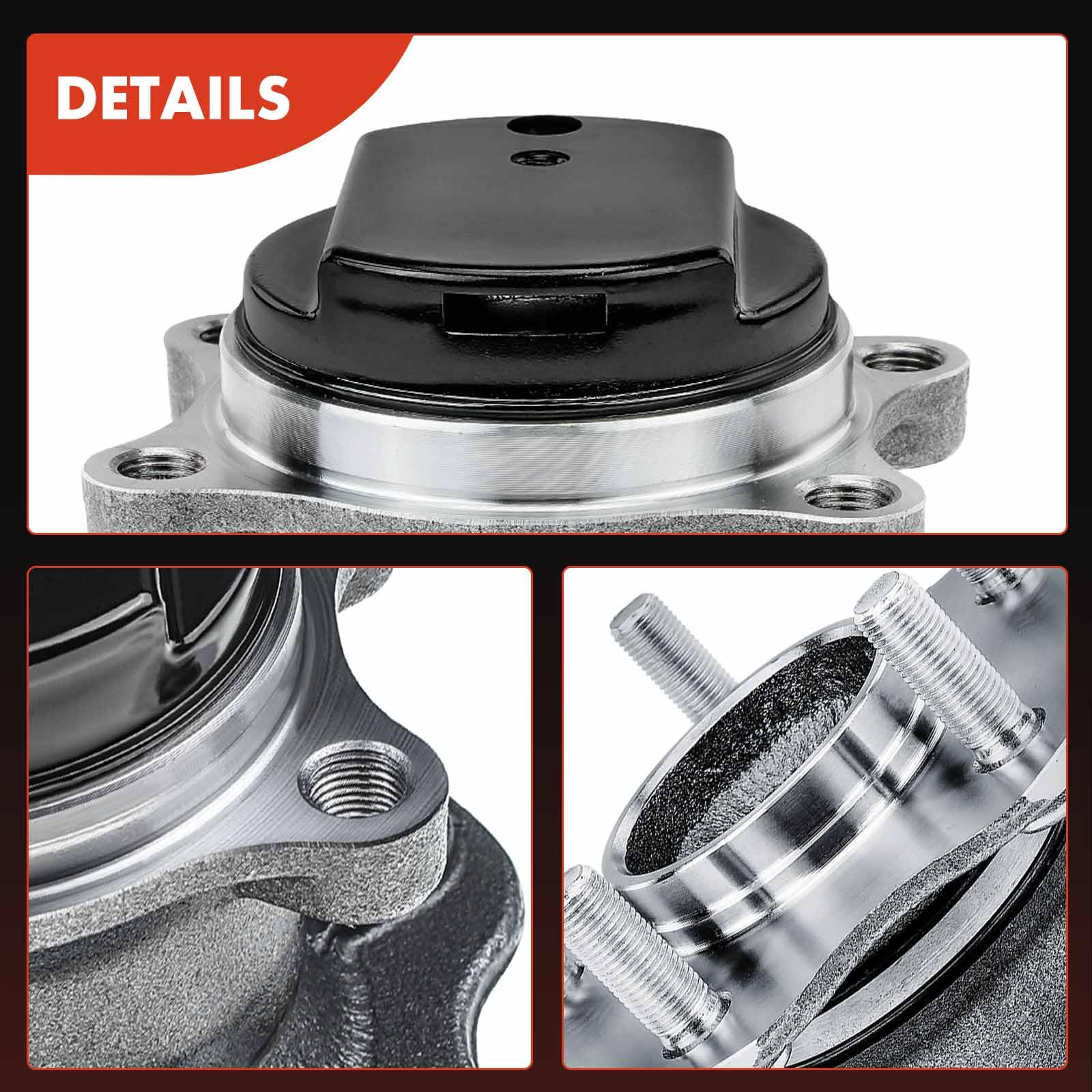 Frankberg 2x Cuscinetti ruota Posteriore sinistra destra Ruota flangiata diametro 148 Con Anello magnetico ABS Compatibile con Qashqai +2 I J10 JJ10E NJ10 X-Trail T32 T32R 43202JG000