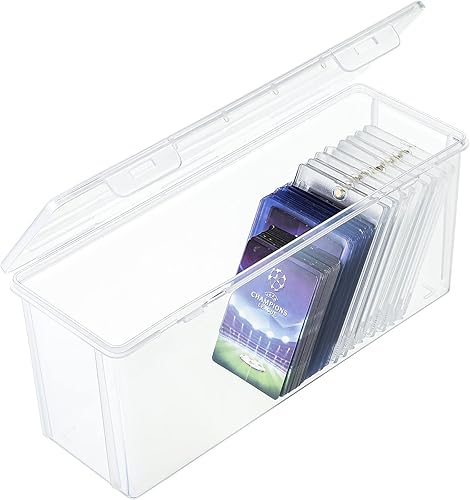 Miniatura 1 de Caja organizadora de tarjetas de cubierta compatible con MTG TCG 1100 Plus, caja de almacenamiento de tarjetas coleccionables de plástico, funda