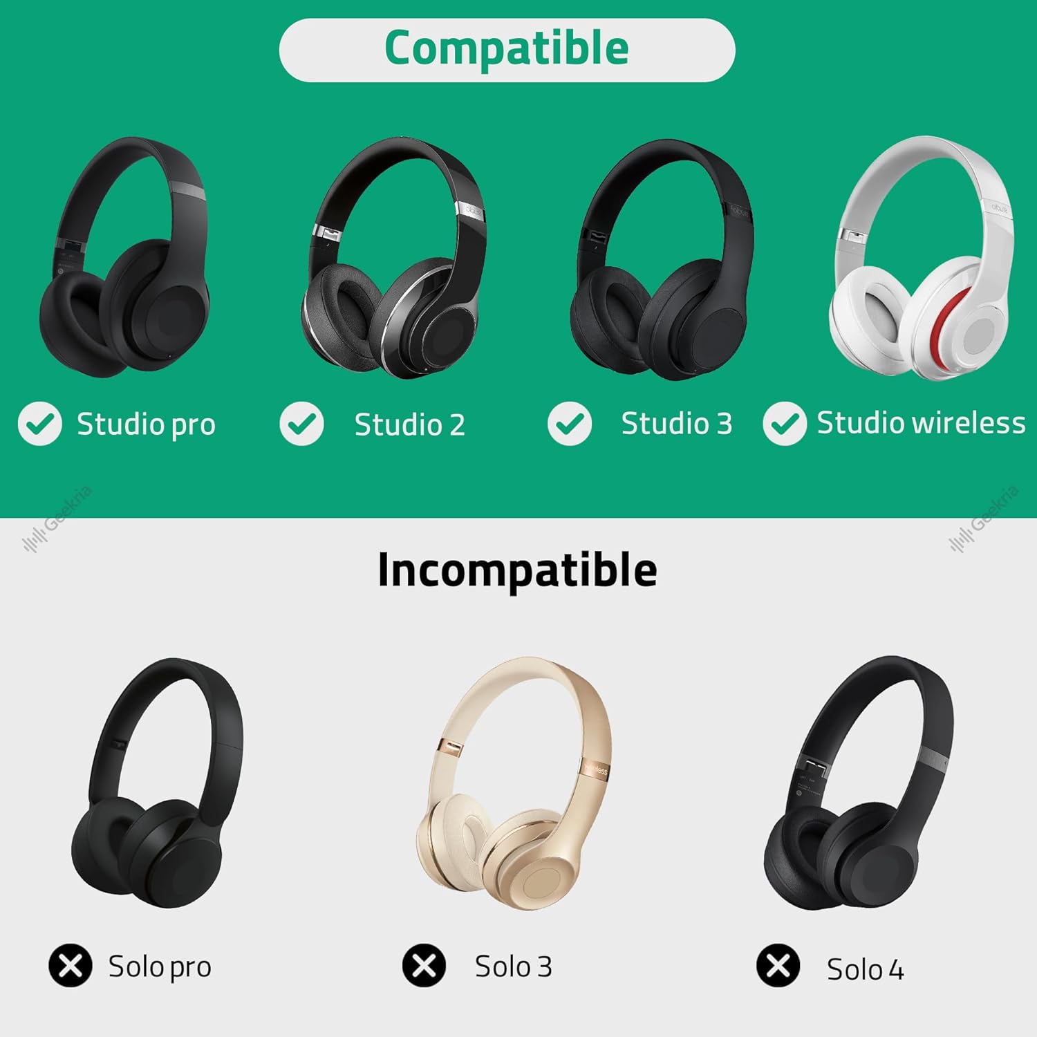 Geekria PRO Rugged Headphones Case Compatible with Beats Studio Pro/3/2, Hard Shell, Durable, Multi-Layer Protection Travel Carrying Bag (Black) - Image 6