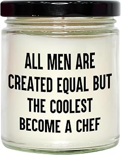 Generic Chef Gifts for Men | Gifts for Chef | Coolest Chef Gifts | Funny Chef Gifts | 9oz Vanilla Soy Candle | Gifts from Wife | Mother's Day Unique Gifts for Chef, White