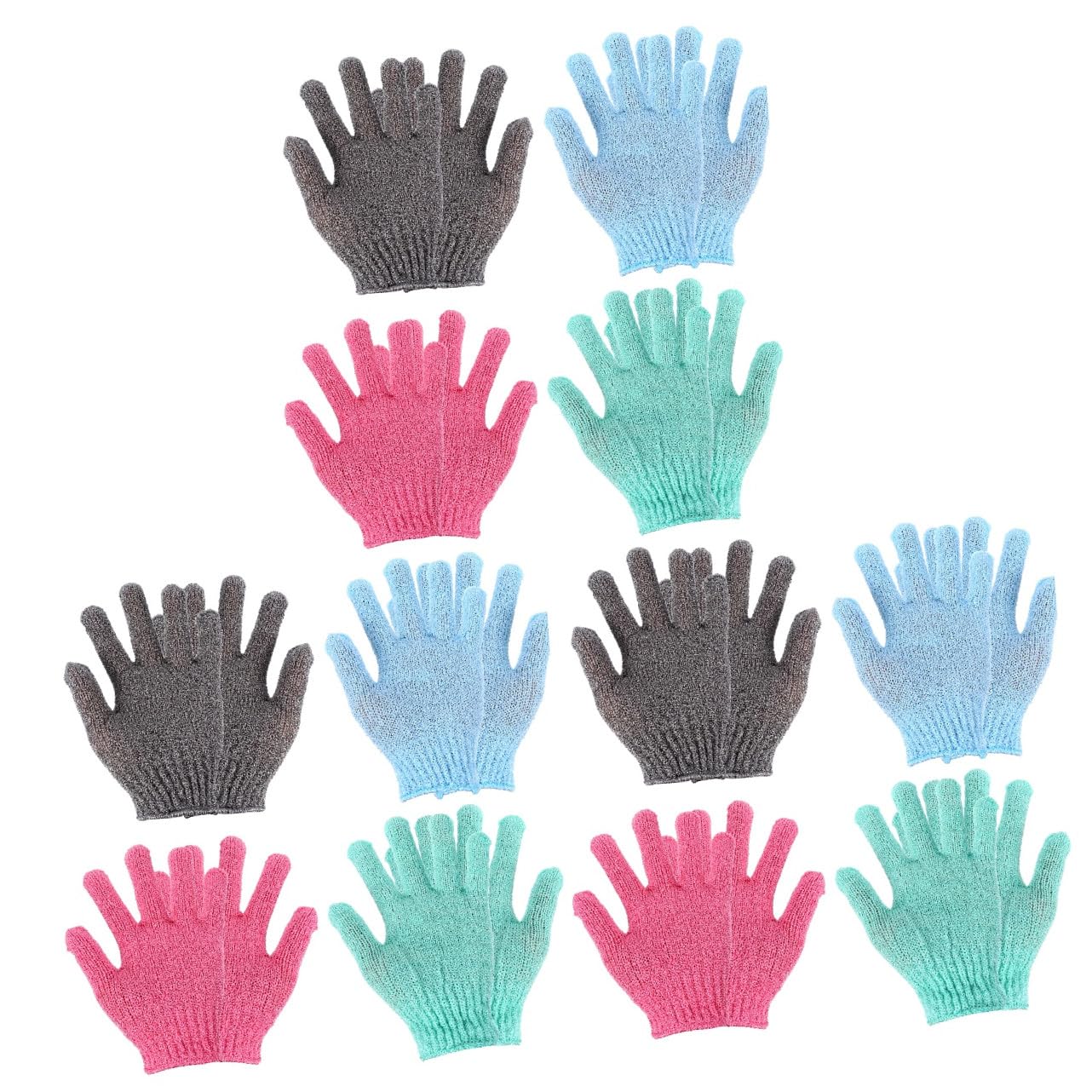 POPETPOP 12 Pares Guantes Para Fregar Barro Guante Para Lavar Platos Guante Exfoliante De Doble Cara Guantes De Masaje De Baño Guantes Exfoliantes De Baño Toalla De Cara Escarchado Nylon